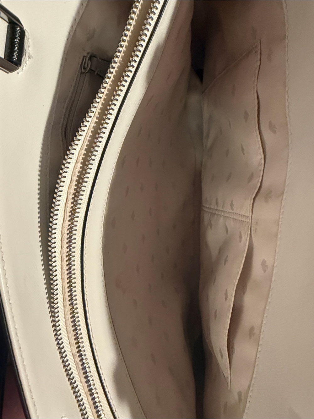 kate spade Two-Tone Cream & Black Leather Tote - Picture 2 of 5